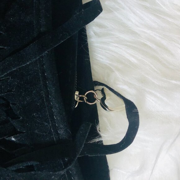 Black Fringe Shoulder Bag Boho Y2K Vintage Style Braided Strap Festival Purse - Picture 4 of 6